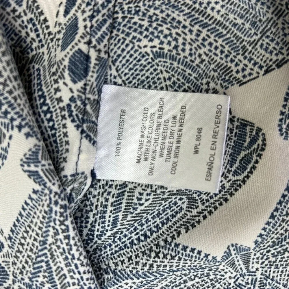 Maison Jules Tunic Womens Small Butterflies Blue Top Shirt Butterfly Core Ladies